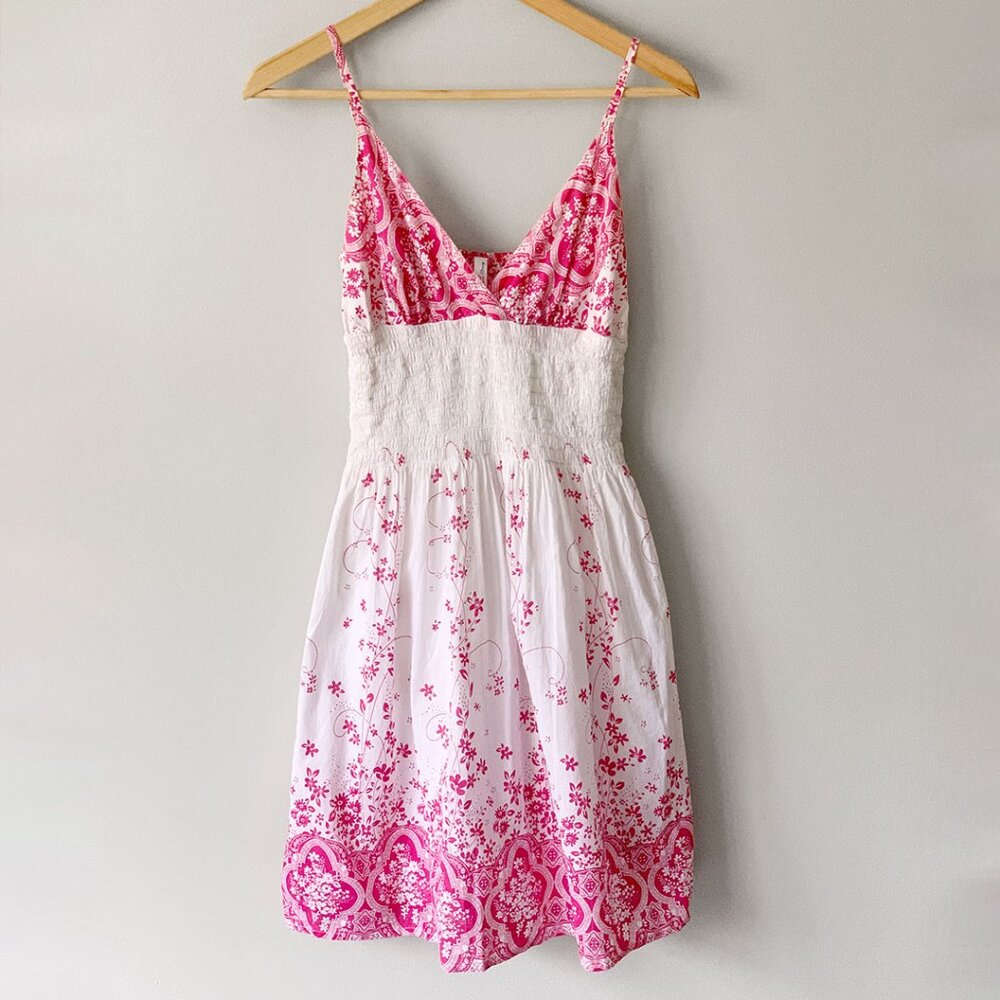 🔴 2+/$15 sale | Summer Floral Print Cotton Midi Dress